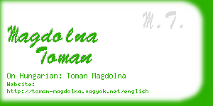 magdolna toman business card